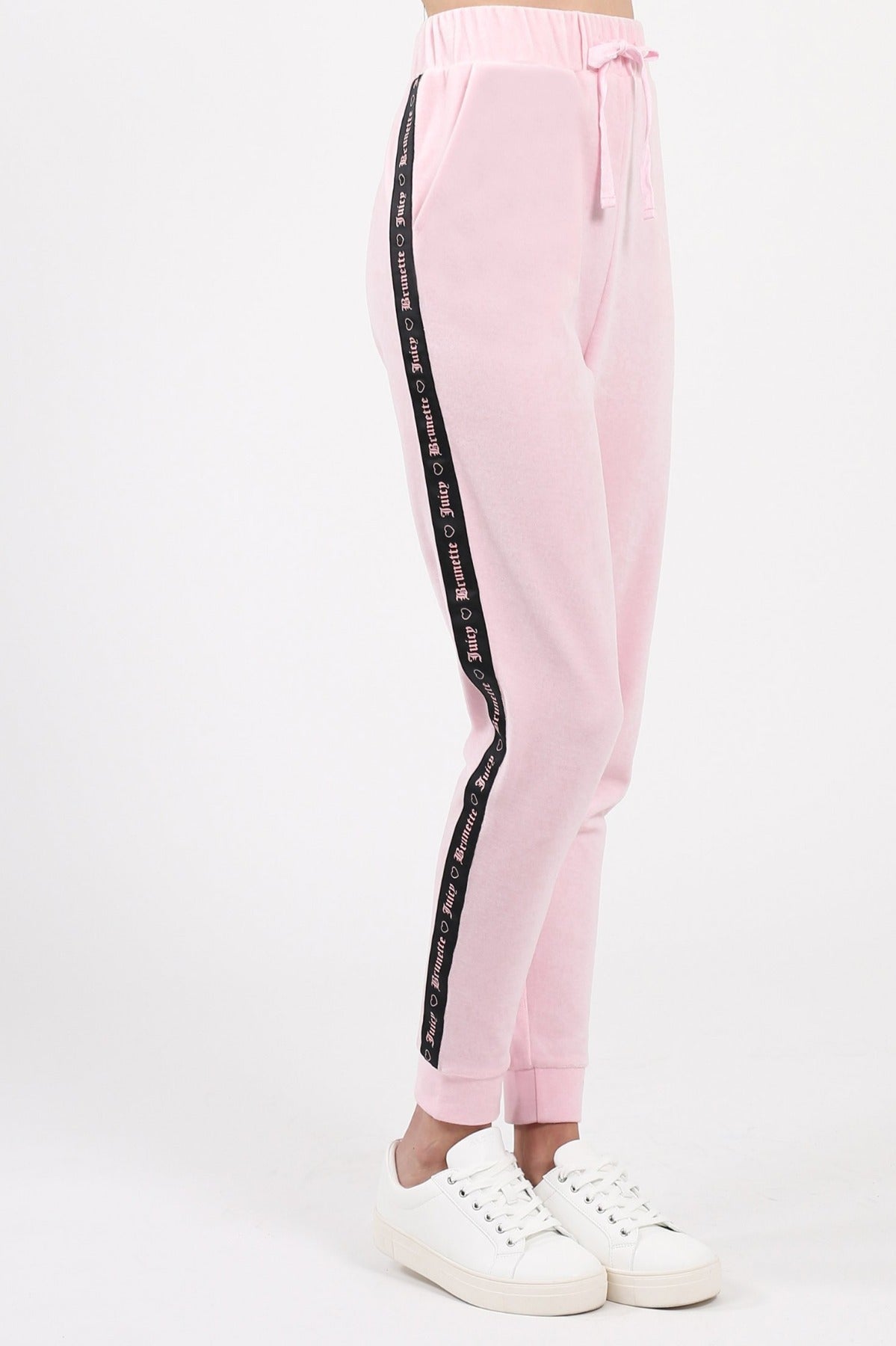 The "BRUNETTE LOVES JUICY" Pink Velour Jogger