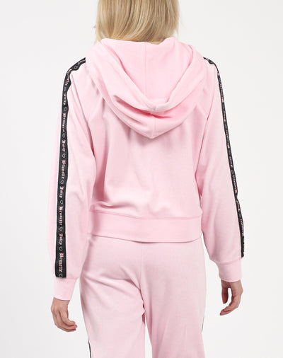 The "BRUNETTE LOVES JUICY" Pink Velour Track Jacket