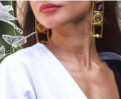 Carreaux earrings - ShopAuthentique