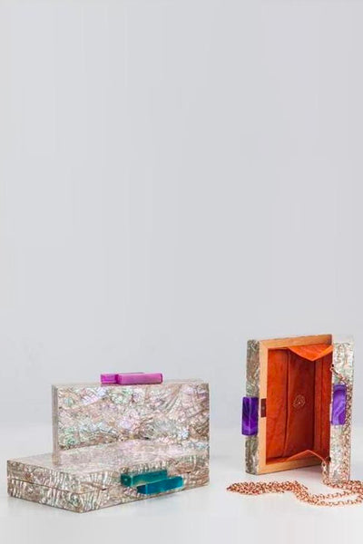 Cracking Clutch Bag (Fuchsia Agate) - ShopAuthentique