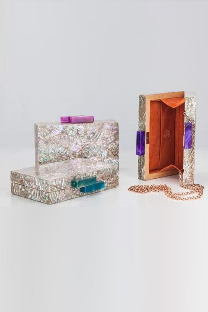 Cracking Clutch Bag (Fuchsia Agate) - ShopAuthentique