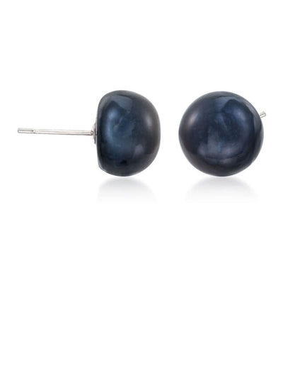 8mm Peacock Pearl Studs - ShopAuthentique