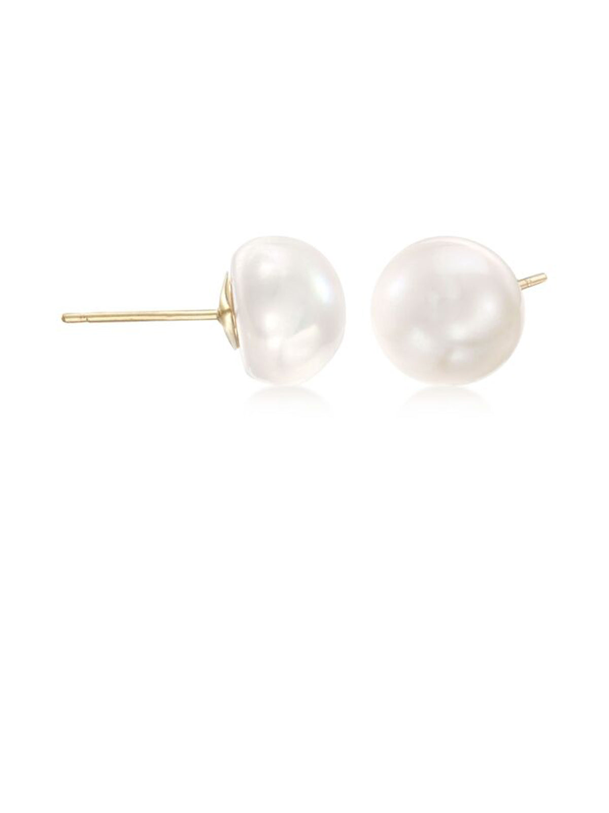 8mm White Pearl Studs - ShopAuthentique