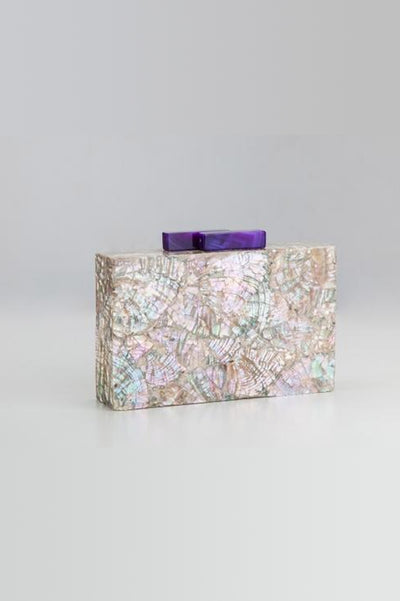 Cracking Clutch Bag (Dark Purple Agate) - ShopAuthentique