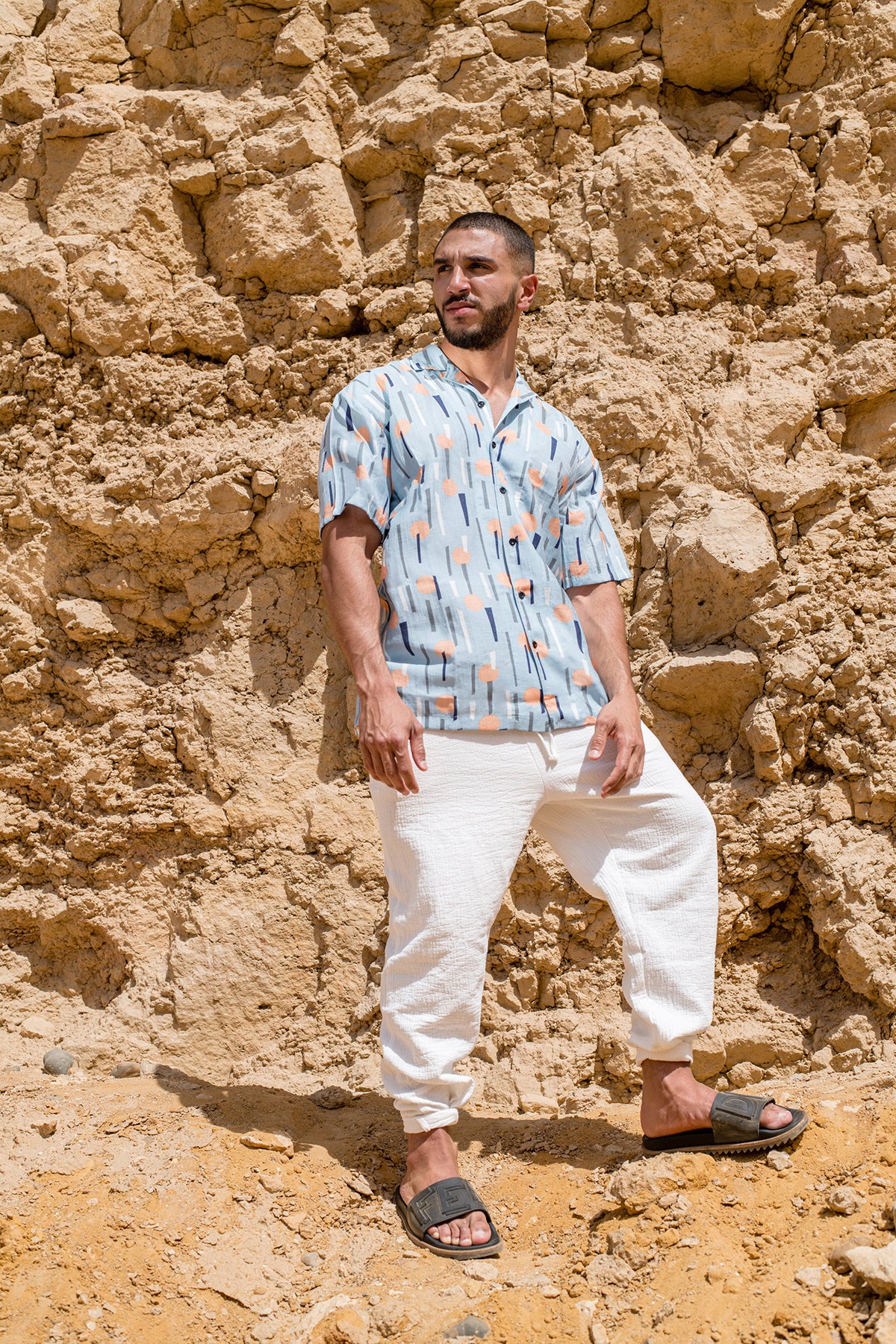 BLUE PATTERNED MEN'S SHIRT