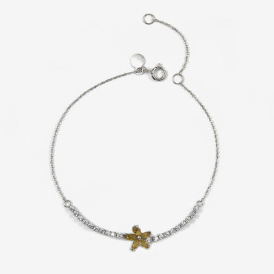 Flower White Gold Bracelet I - ShopAuthentique