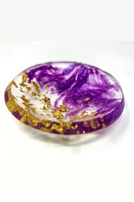 Trinket Dish - Ring Dish - Karat Gold- Purple - Amethyst - Jewelry dish