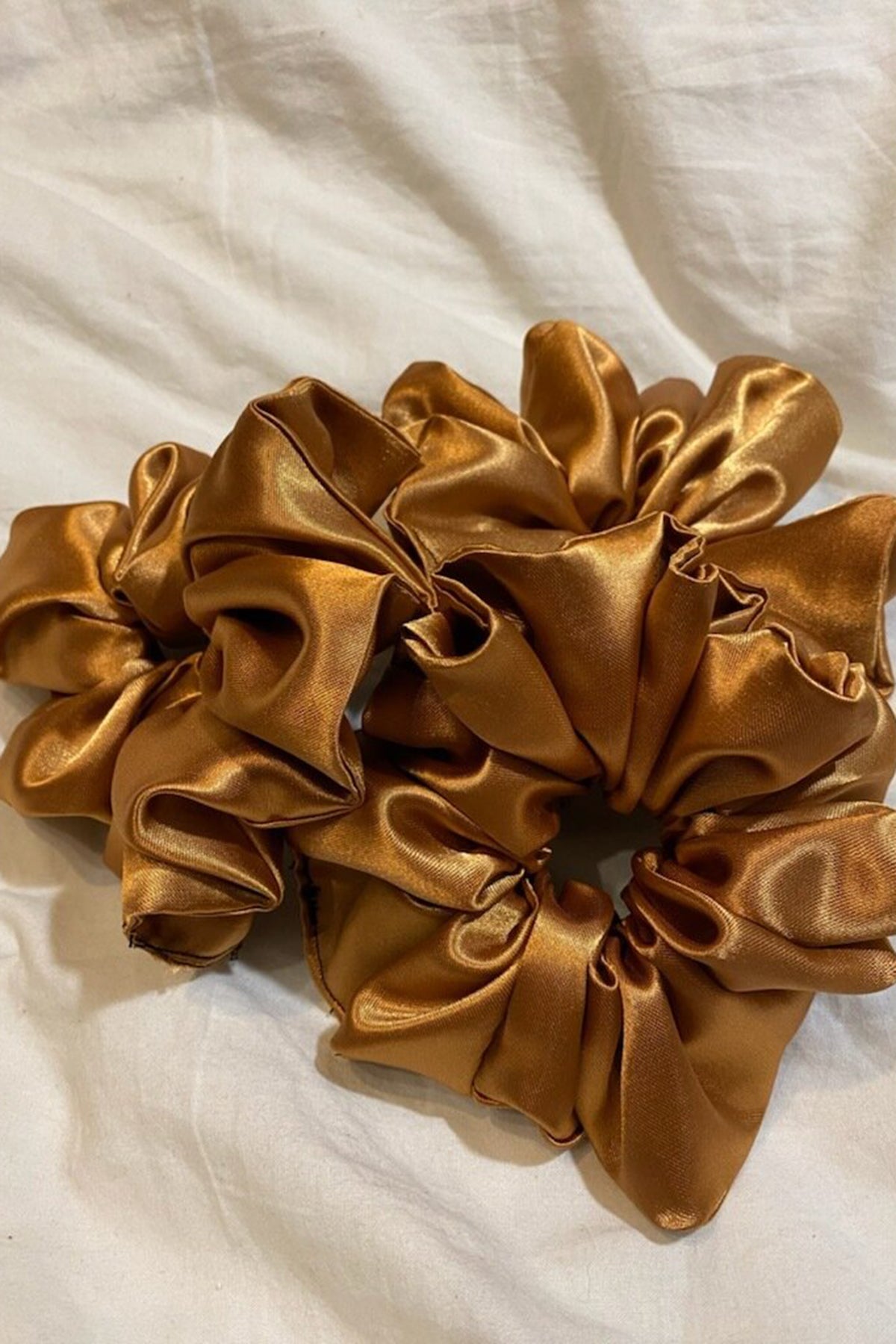 Gold Satin Scrunchie