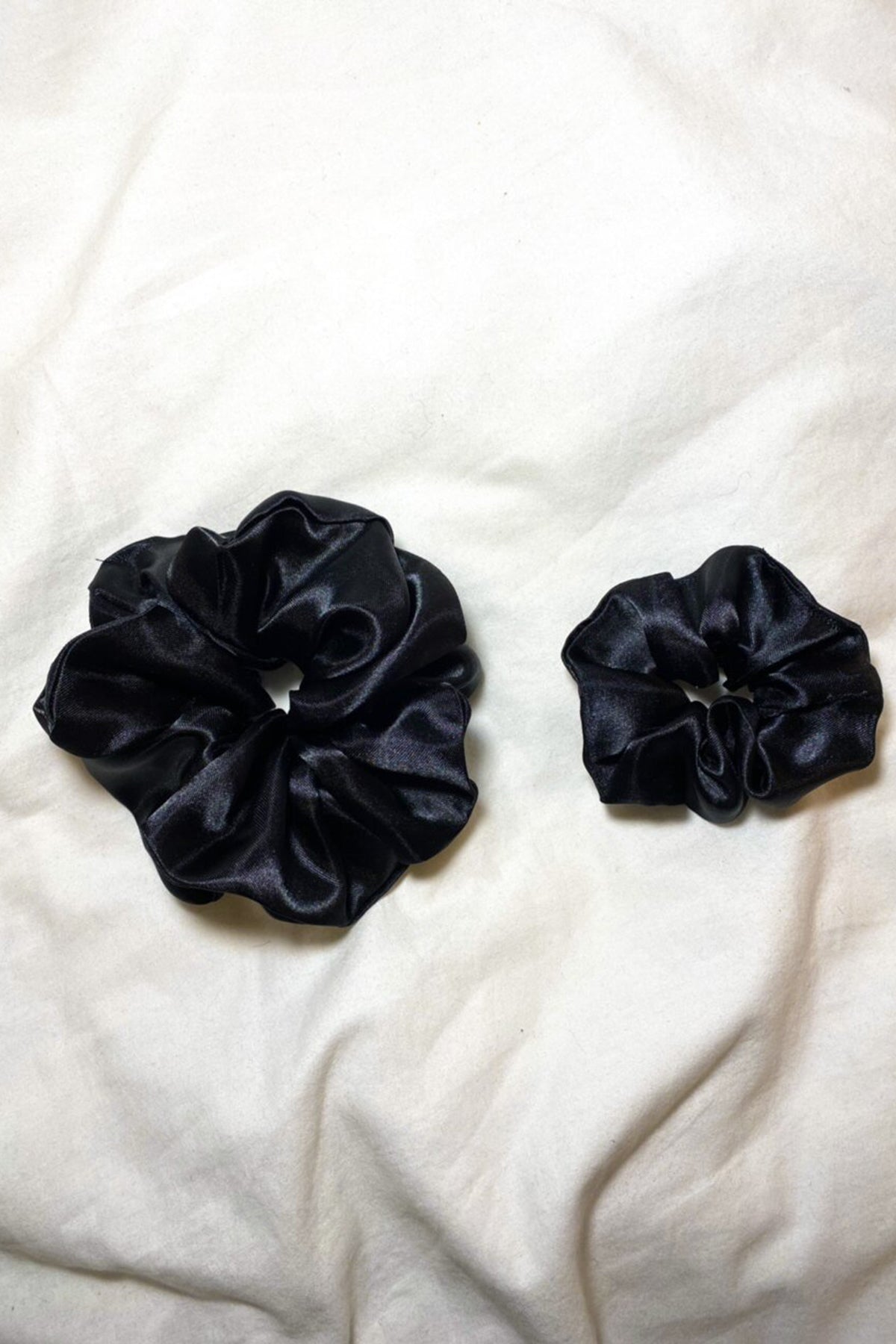 Black Satin Scrunchie