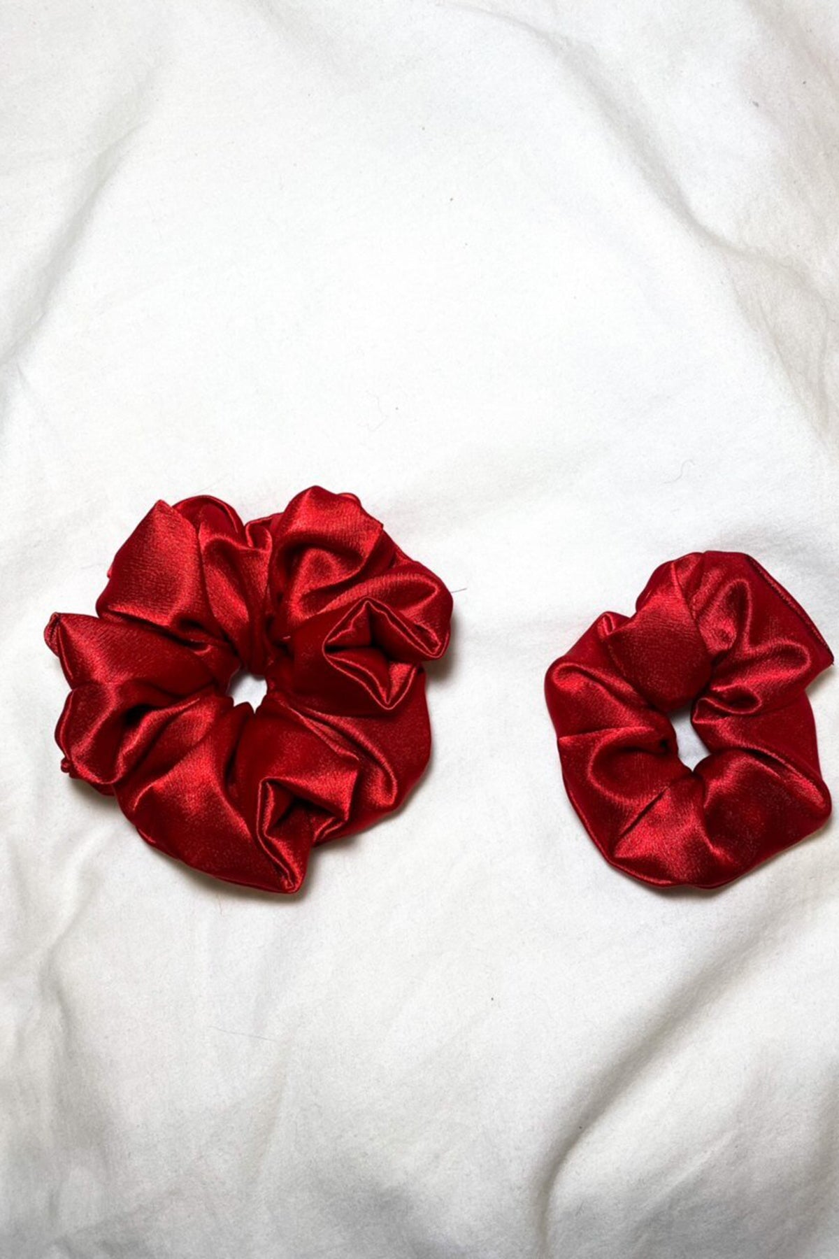 Red Satin Scrunchie