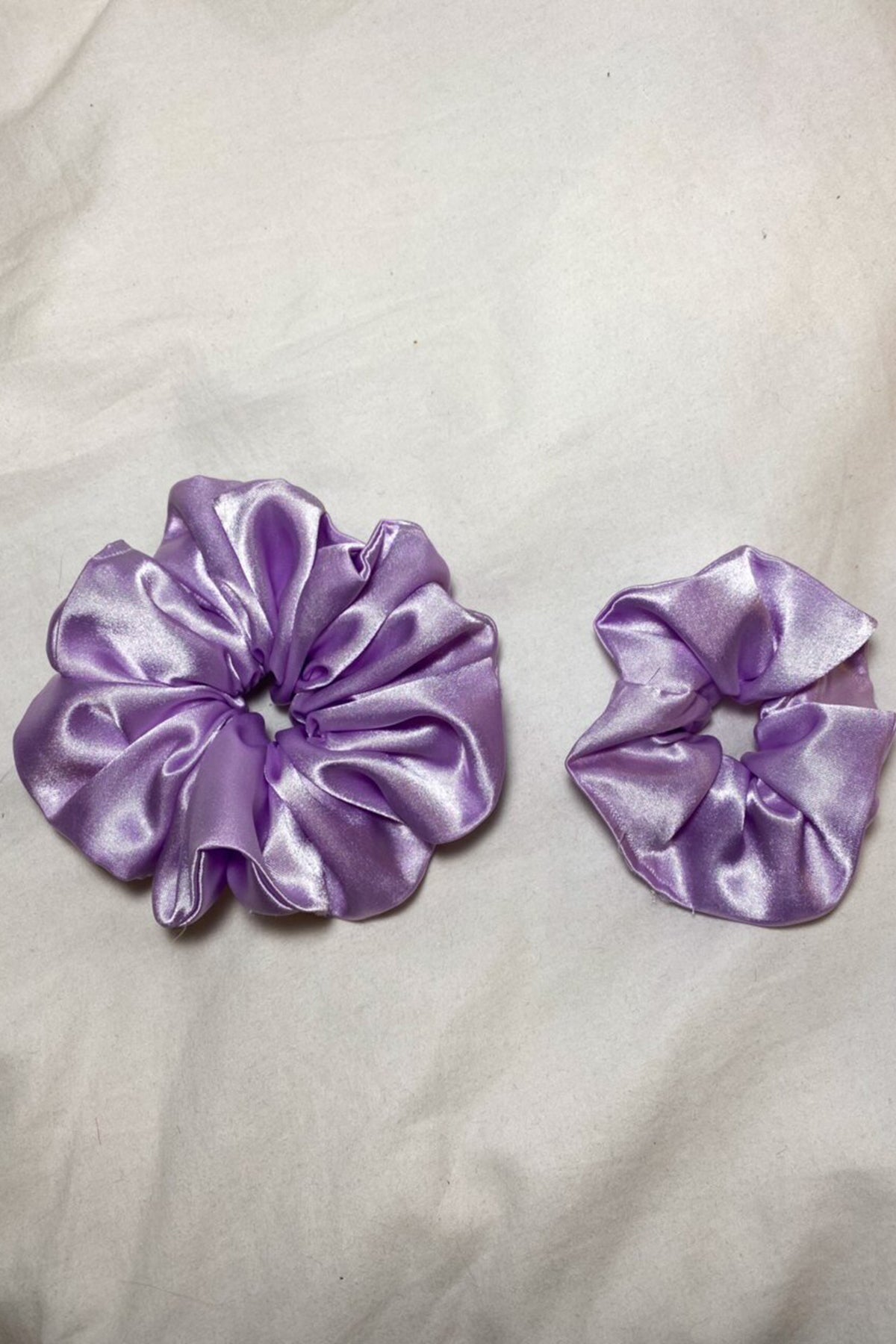 Mauve Satin Scrunchie
