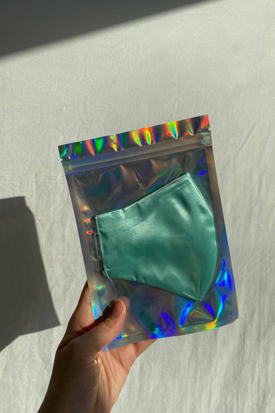Teal Satin Mask