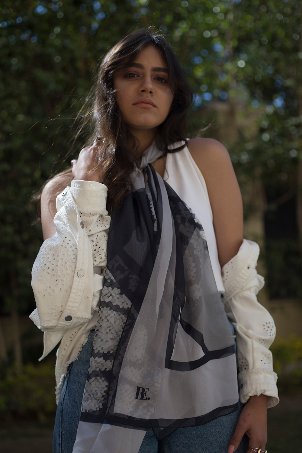 Mother in BE: Dark Greige Scarf - ShopAuthentique