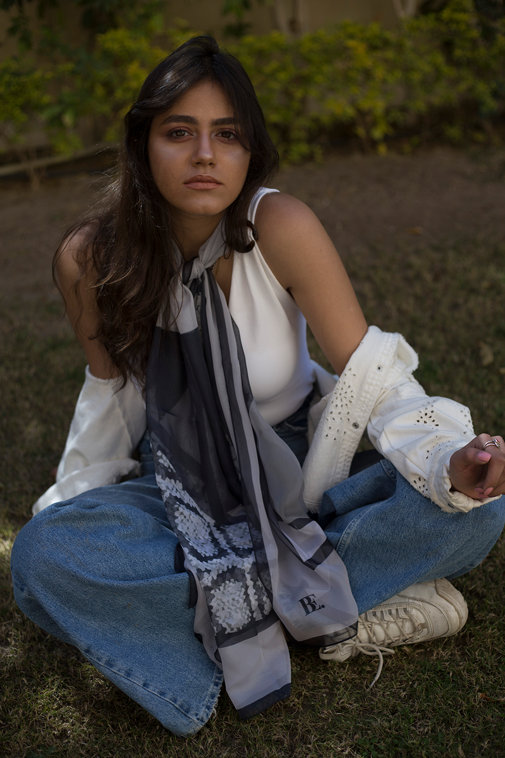 Mother in BE: Dark Greige Scarf - ShopAuthentique