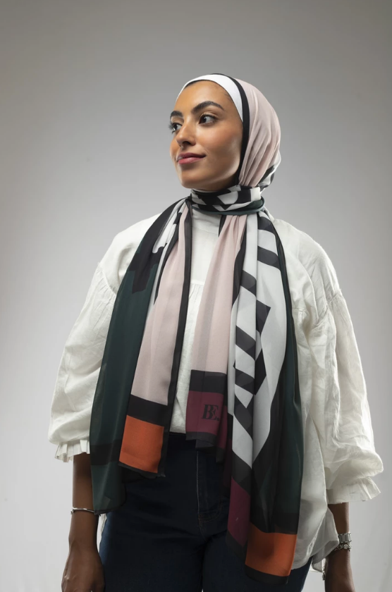 Rebel: Green/Pink Scarf - ShopAuthentique