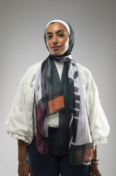 Rebel: Green/Pink Scarf - ShopAuthentique