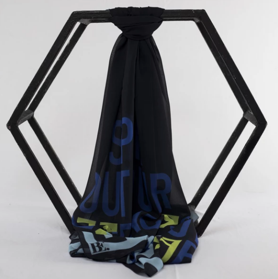 Original: Black & Blue Scarf - ShopAuthentique