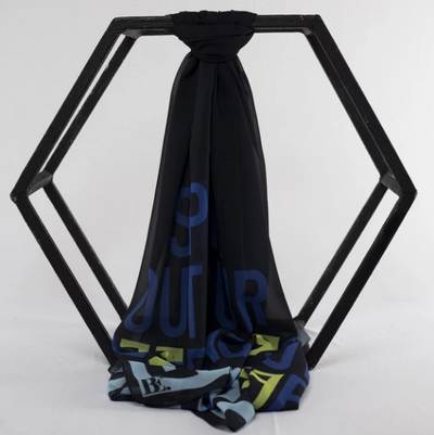 Original: Black & Blue Scarf - ShopAuthentique