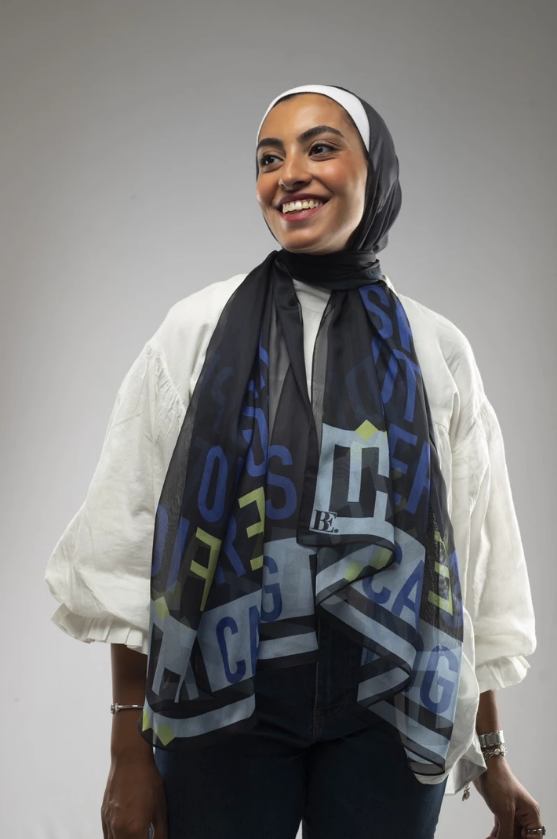 Original: Black & Blue Scarf - ShopAuthentique