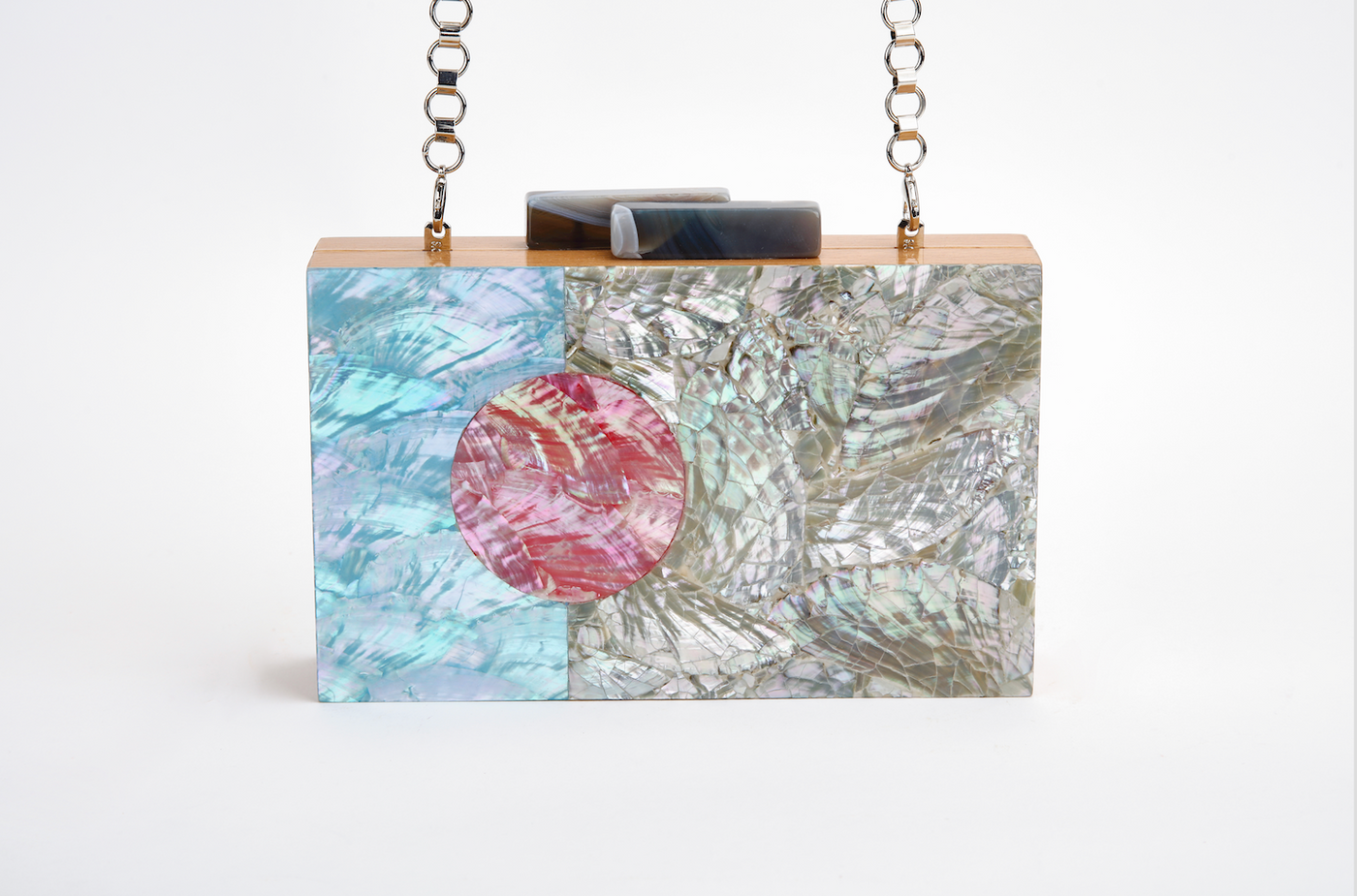 Shapes Sea Clutch (Light Green) - ShopAuthentique