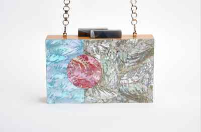 Shapes Sea Clutch (Light Green) - ShopAuthentique
