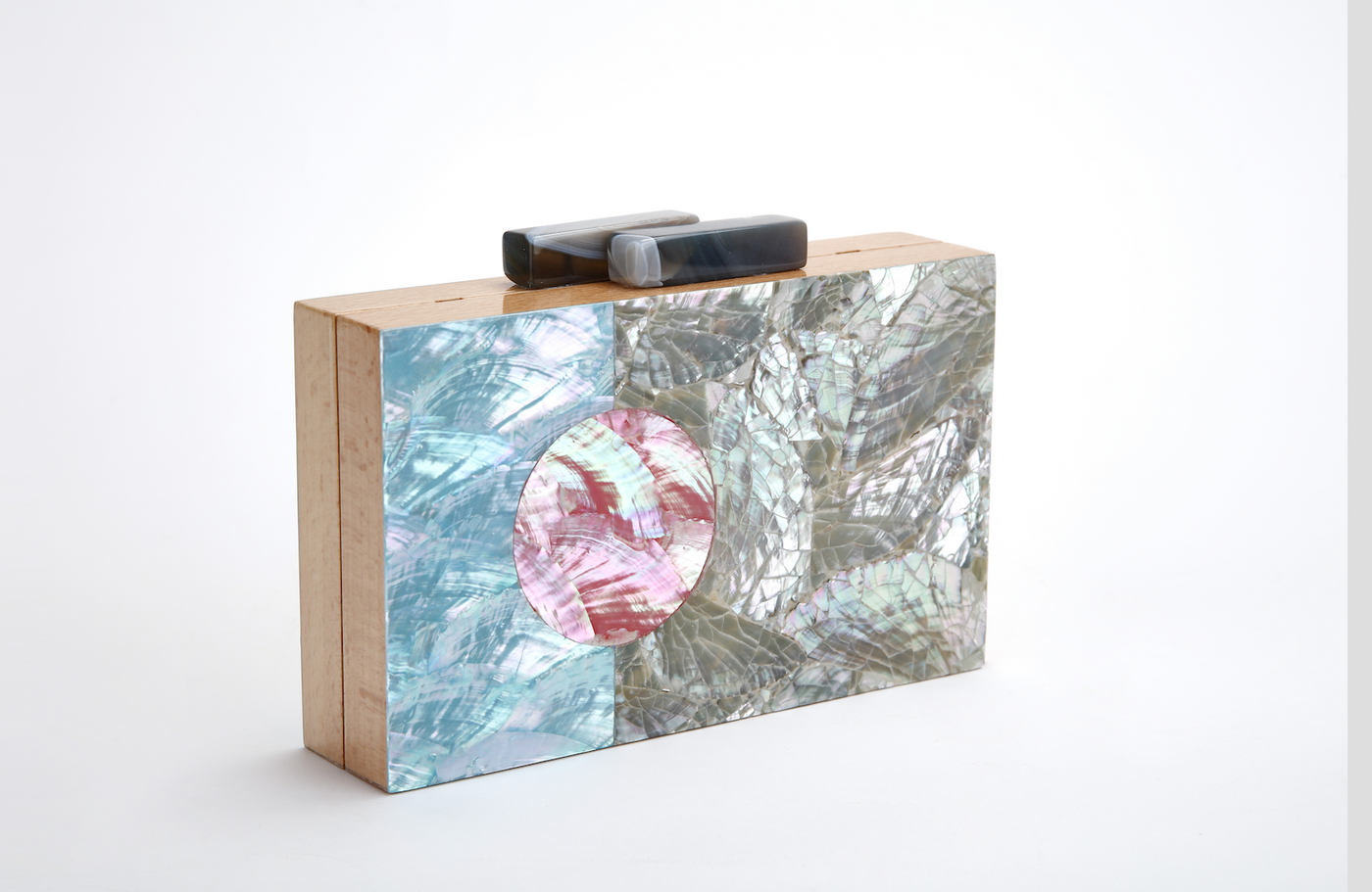 Shapes Sea Clutch (Light Green) - ShopAuthentique