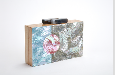 Shapes Sea Clutch (Light Green) - ShopAuthentique