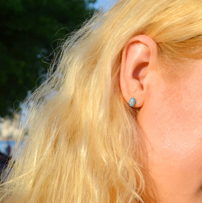 The Mes Me Rize Turquoise Earrings - ShopAuthentique