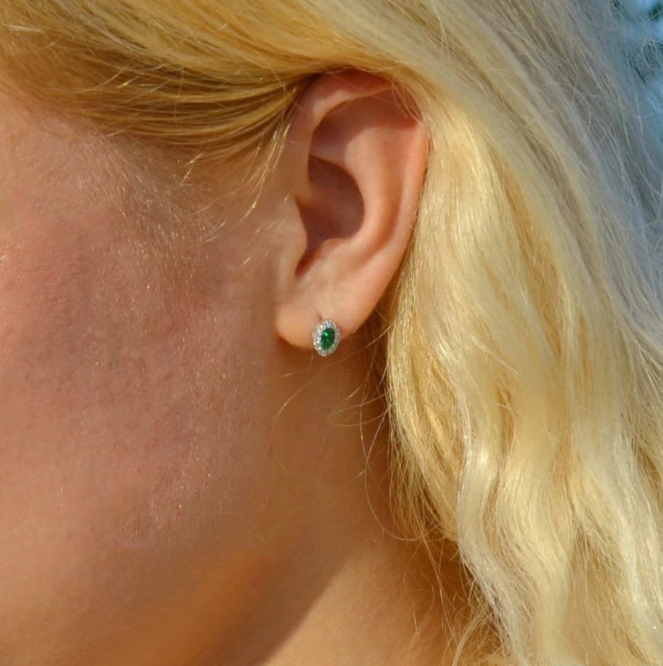 The Mes Me Rize Emerald Green Earrings - ShopAuthentique