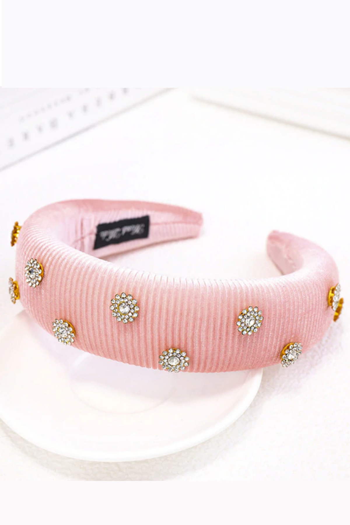 Handmade Velvet Padded Headband Pink or Green - ShopAuthentique