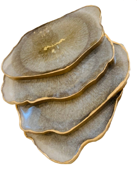 Pearl Gold Agate Coaster - ShopAuthentique