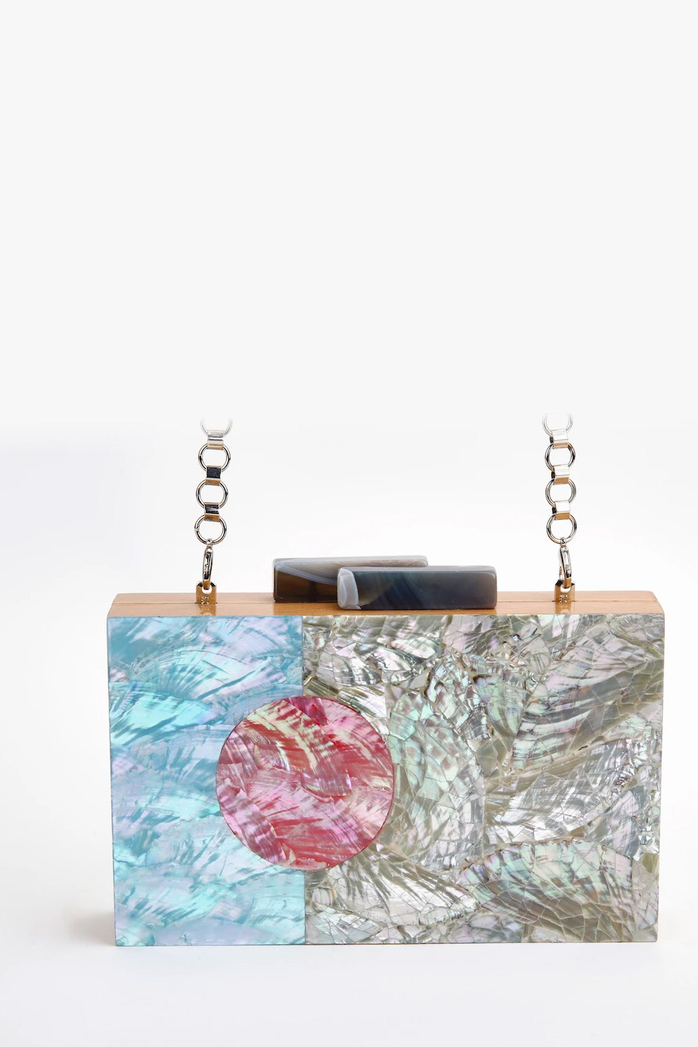 Shapes Sea Clutch (Light Green) - ShopAuthentique