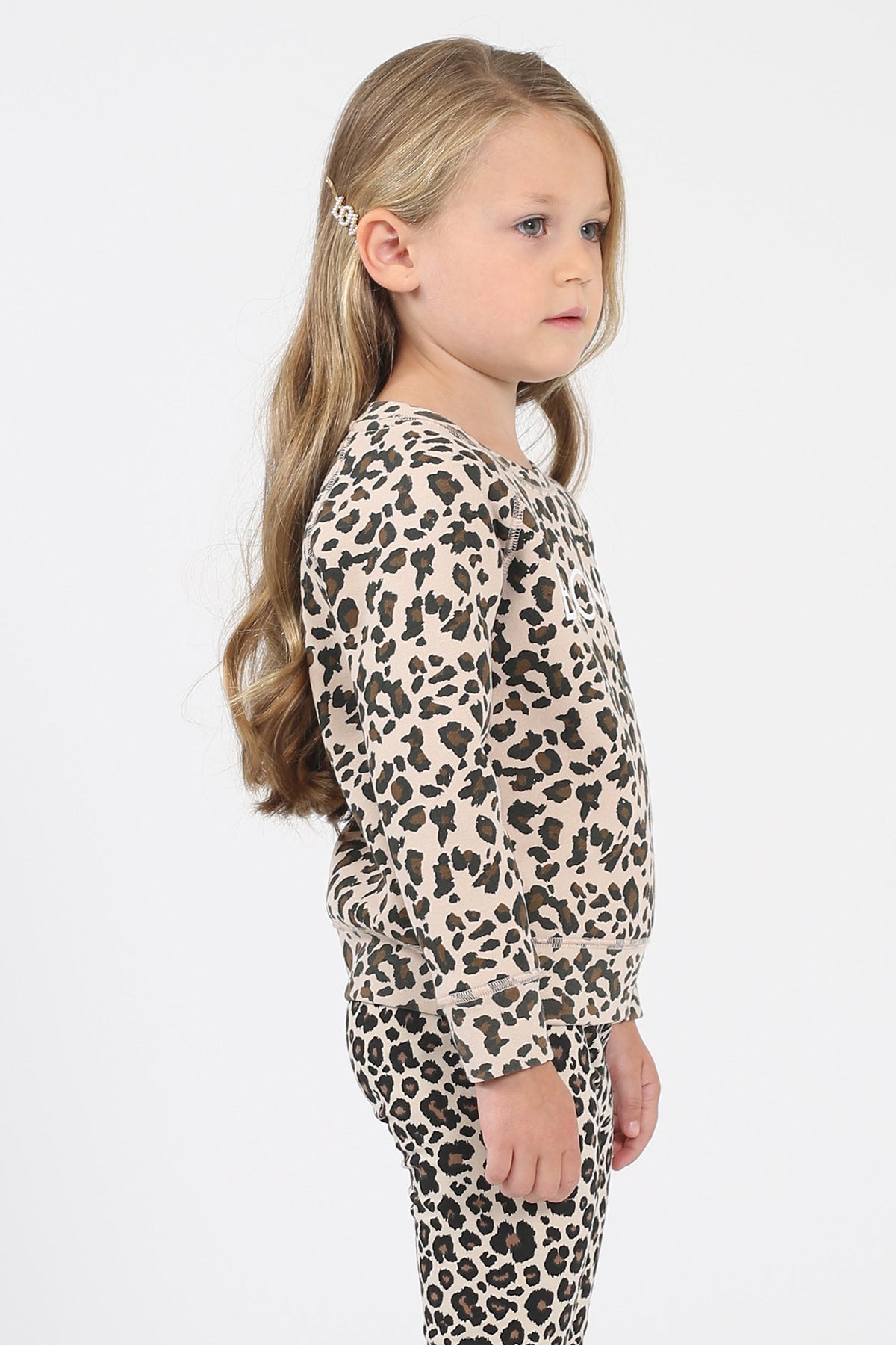 The "BLONDE" Little Babes Crew Neck Sweatshirt | Leopard