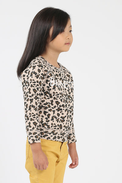 The "BRUNETTE" Little Babes Crew Neck Sweatshirt | Leopard