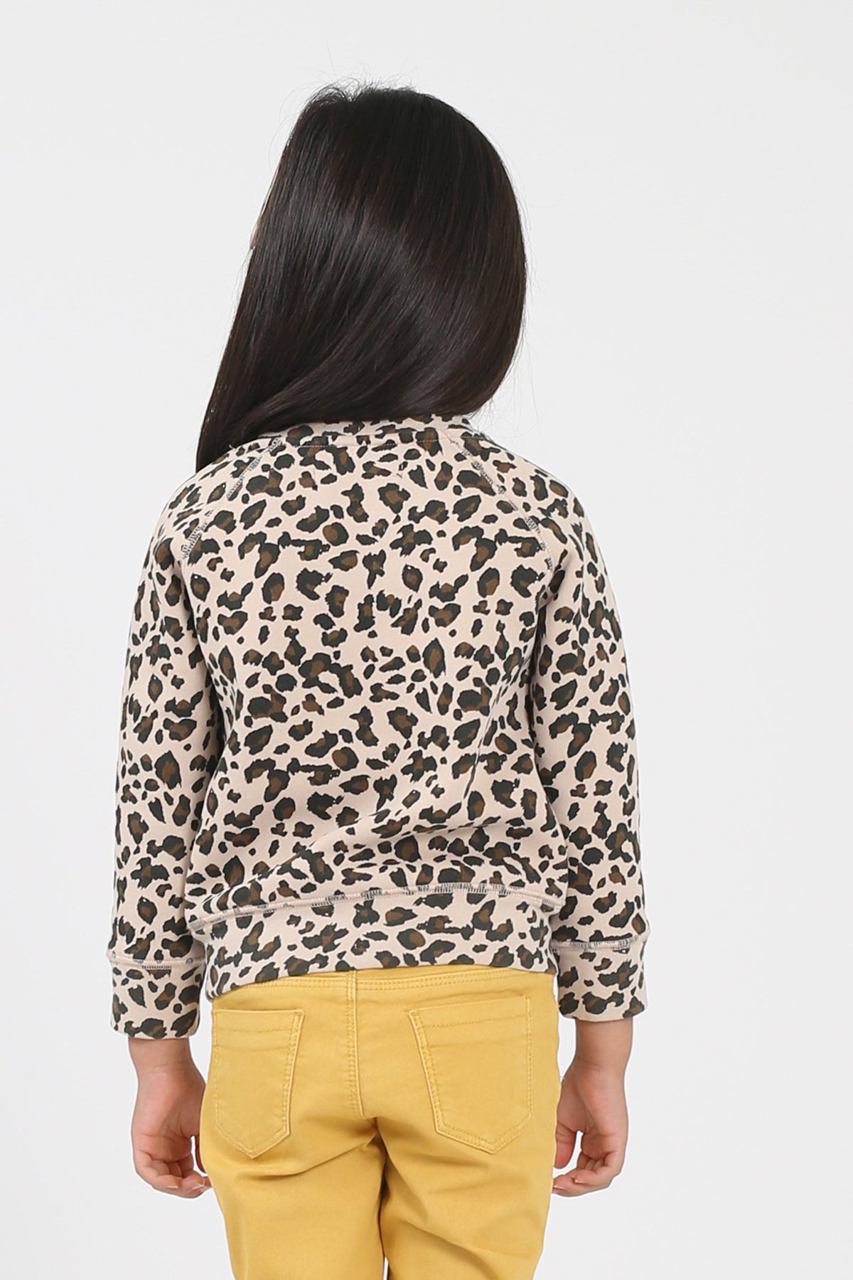 The "BRUNETTE" Little Babes Crew Neck Sweatshirt | Leopard