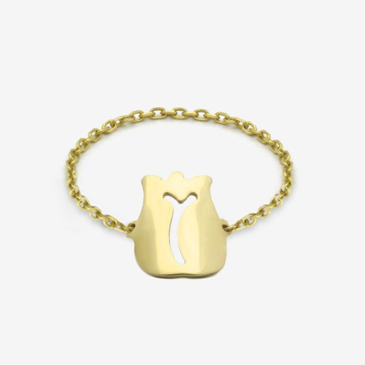 Tulip Catena Gold Ring - ShopAuthentique