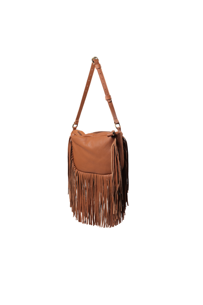 Boho Fringe Crossbody Tan