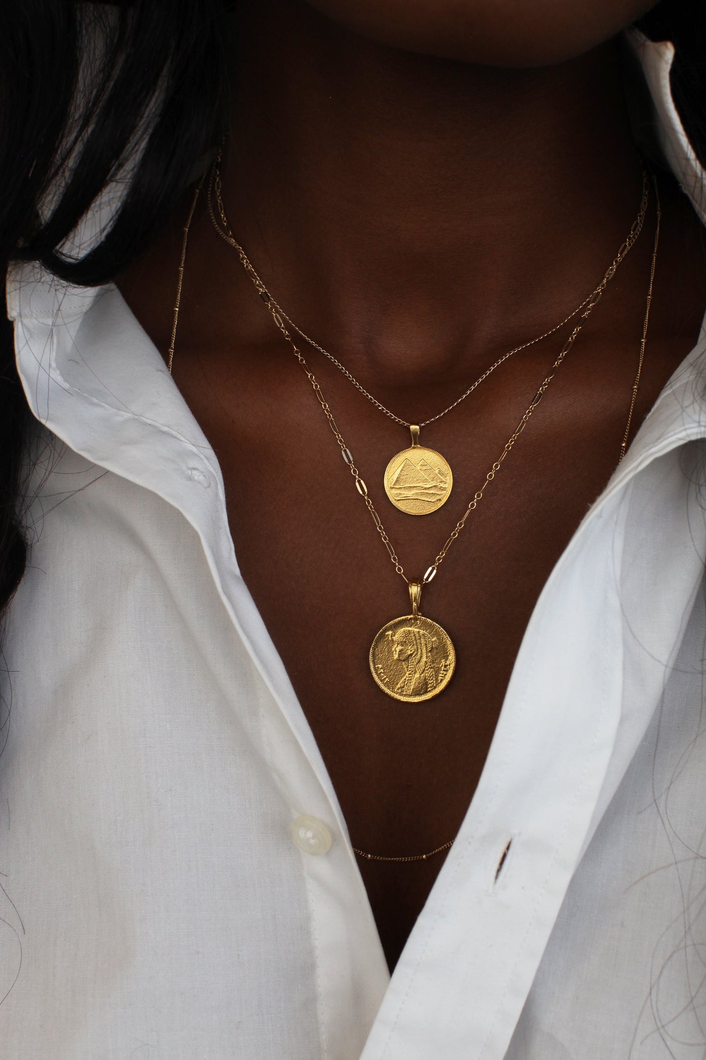 THE PYRAMID Coin Necklace - ShopAuthentique